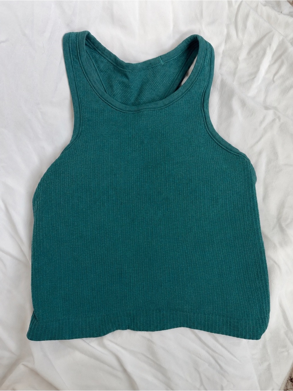 lululemon athletica Teal Ribbed Racerback Tank
